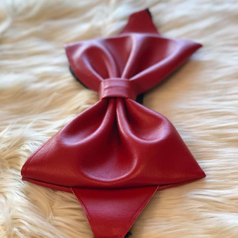 Handmade Vegan Leather  Bow Tie Fanny Pack